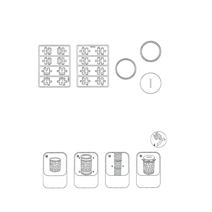 Пазл 3D кристаллический «Карандашница», 51 деталь, цвета МИКС Пазл 3D кристаллический «Карандашница», 51 деталь, цвета МИКС