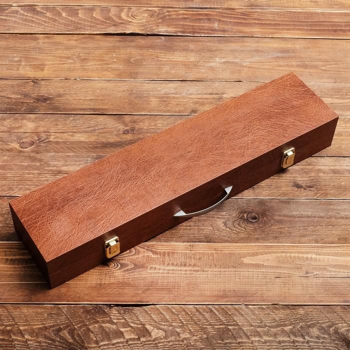 Набор с шампурами  Набор с шампурами "Горный дух" кейс, шампуры, два ножа