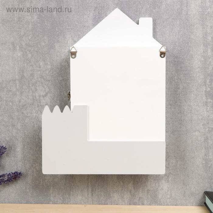 Ключница дерево Ключница дерево "Домик с розовым садом" 30х22х6 см