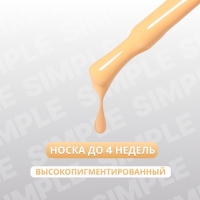 Гель лак для ногтей «SIMPLE», 3-х фазный, 10 мл, LED/UV, цвет (206)