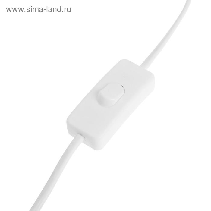 Патрон на гибкой ножке под лампу E27, 30 см, с выкл., белый, 220В Патрон на гибкой ножке под лампу E27, 30 см, с выкл., белый, 220В