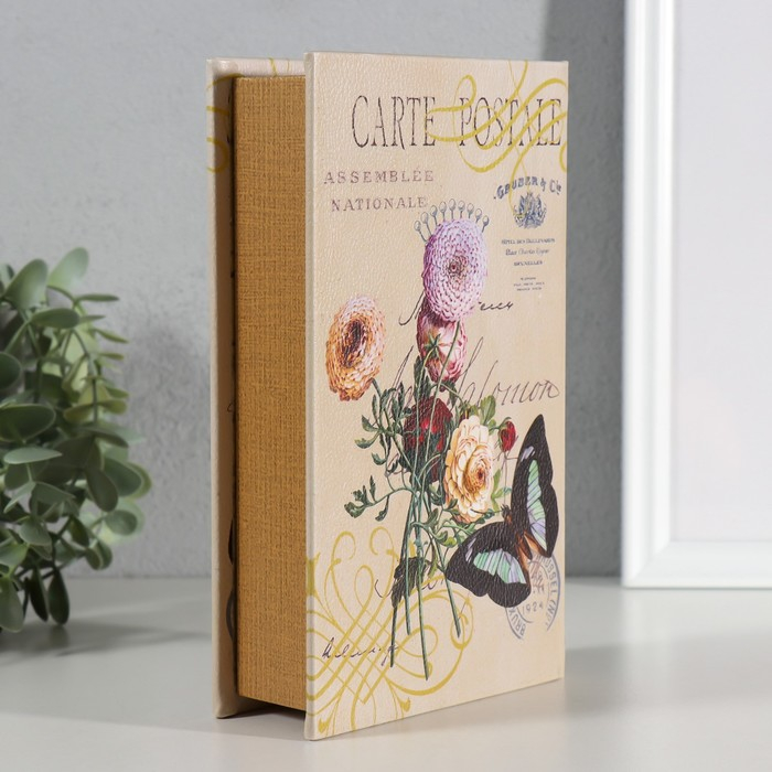 Шкатулка-книга дерево  Шкатулка-книга дерево "Письмо тебе" кожзам 21х13х5 см