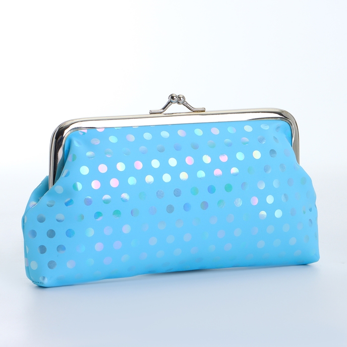 Косметичка на фермуаре, цвет голубой Косметичка на фермуаре, цвет голубой