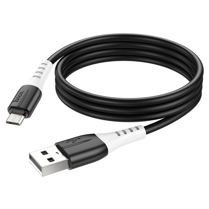 Кабель Hoco X82, MicroUSB - USB, 2.4 А, 1 м, оплётка силикон, чёрный Кабель Hoco X82, MicroUSB - USB, 2.4 А, 1 м, оплётка силикон, чёрный