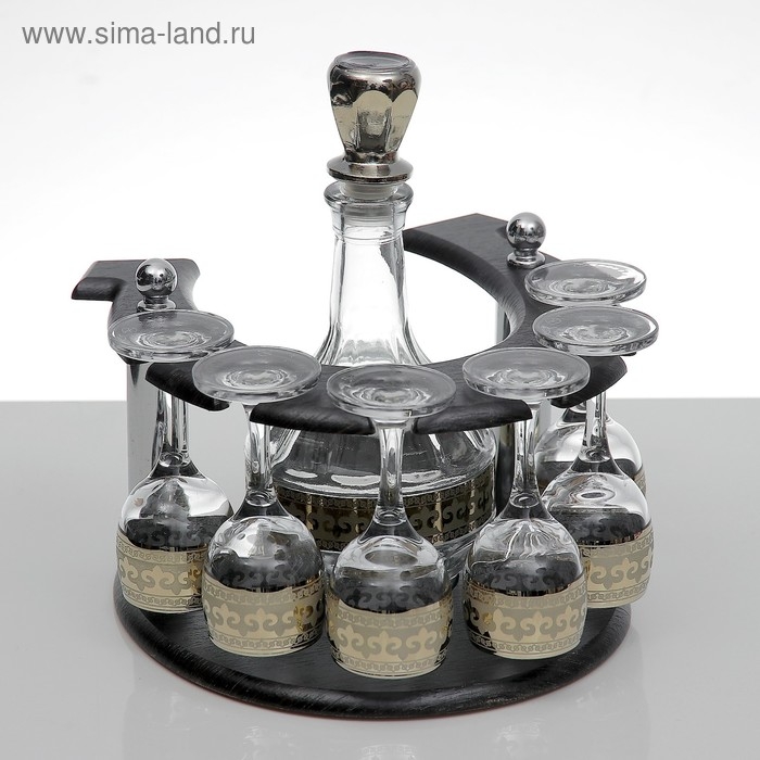 Мини-бар 7 предметов подкова, Византия 500 мл/ 60 мл  пробка микс