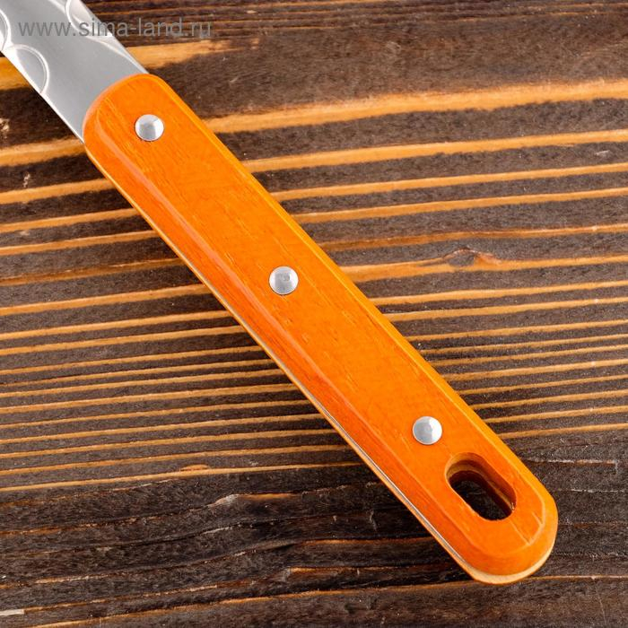 Поварешка для казана узбекская 42см, диаметр 12см с деревянной ручкой Поварешка для казана узбекская 42см, диаметр 12см с деревянной ручкой