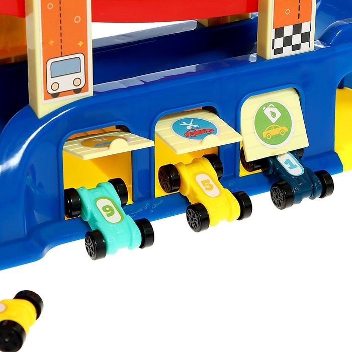 Автотрек развивающий «Гонки по склону», в комплекте 8 машинок Автотрек развивающий «Гонки по склону», в комплекте 8 машинок