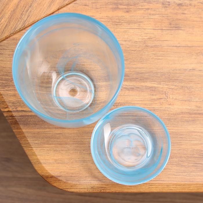 Горшок цветочный с поддоном Горшок цветочный с поддоном "Гармония", бирюзовый 1 л