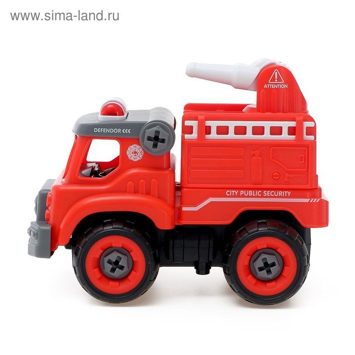 Конструктор винтовой «Пожарная машина», с электрическим шуруповёртом, радиоуправляемый, 31 деталь Конструктор винтовой «Пожарная машина», с электрическим шуруповёртом, радиоуправляемый, 31 деталь