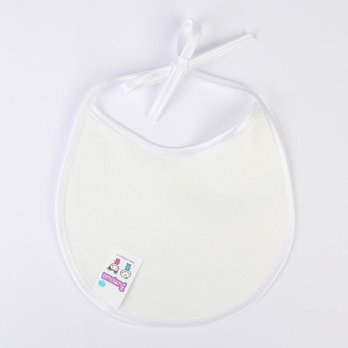 Нагрудник детский 18х18 см., микрофибра с ПВХ  покрытием «Витоша», белый Нагрудник детский 18х18 см., микрофибра с ПВХ  покрытием «Витоша», белый