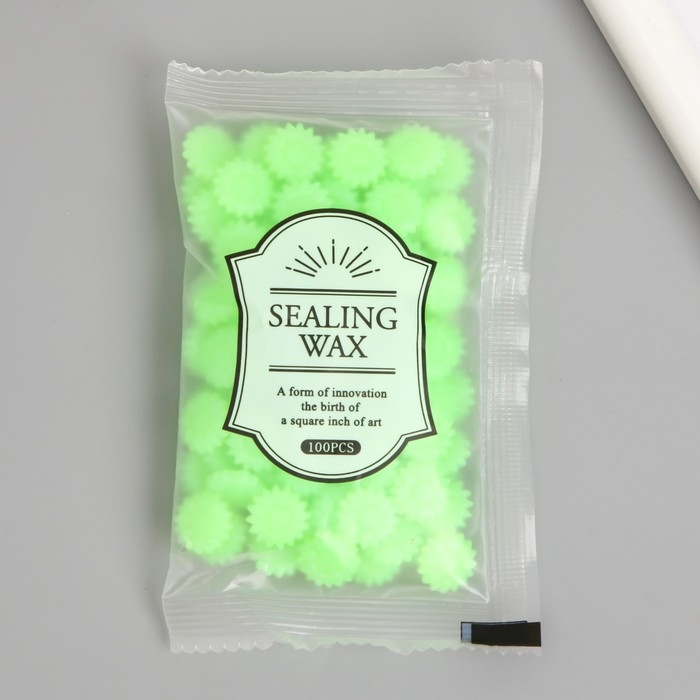 Сургуч в гранулах светящийся Сургуч в гранулах светящийся "Цветочки зелёные" 100 капсул