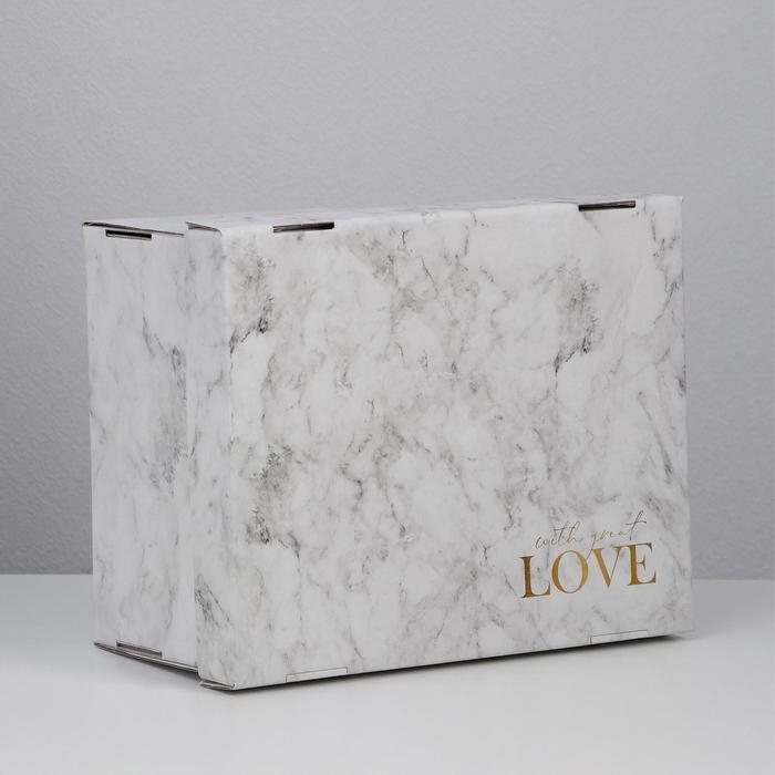Коробка подарочная складная, упаковка, «Мрамор», 31 х 25.5 х 16 см Коробка подарочная складная, упаковка, «Мрамор», 31 х 25.5 х 16 см