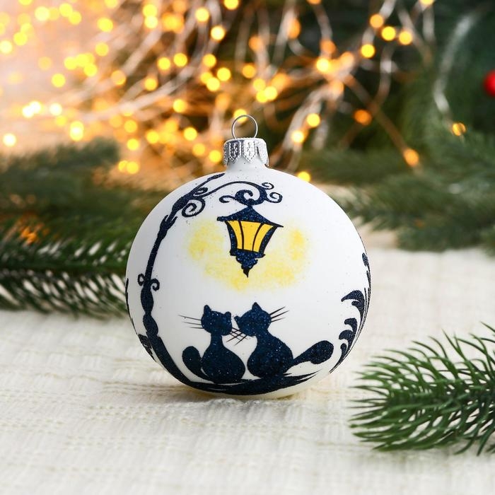 Ёлочный шар d-8 см Ёлочный шар d-8 см "Счастье"