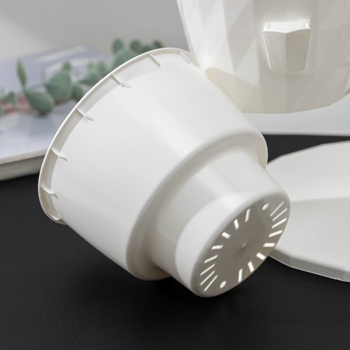 Кашпо многоярусное Ruby «Каскад», 3 шт, 1 л, цвет белый Кашпо многоярусное Ruby «Каскад», 3 шт, 1 л, цвет белый