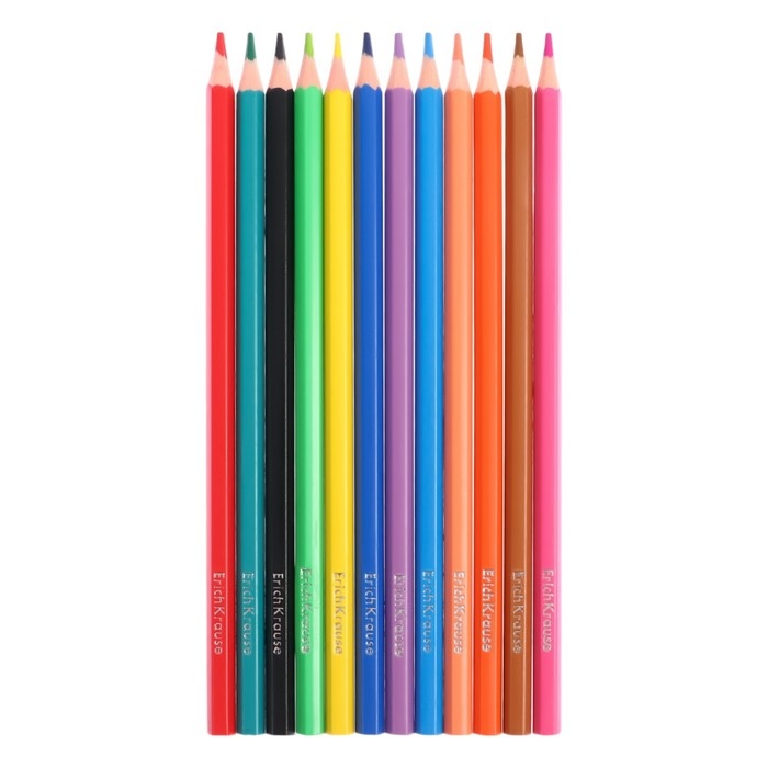 Карандаши 12 цветов ErichKrause Карандаши 12 цветов ErichKrause "Приключения Пети и Волка" пластик, шестигранные, европодвес