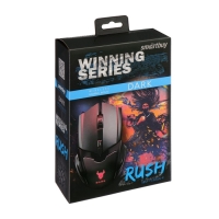 Мышь Smartbuy RUSH Dark, игровая, беспроводная, 1600 dpi, 2хААА, USB, подсветка, чёрная