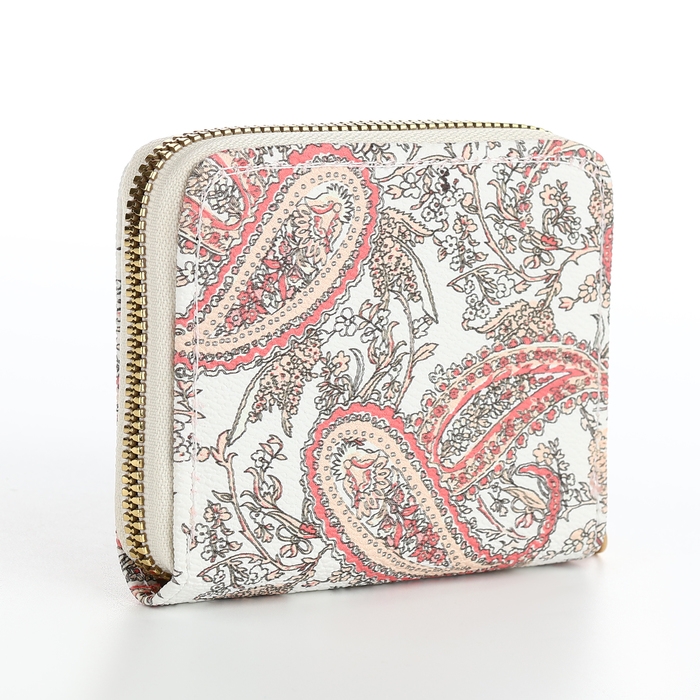 Кошелёк женский на молнии, цвет белый Кошелёк женский на молнии, цвет белый