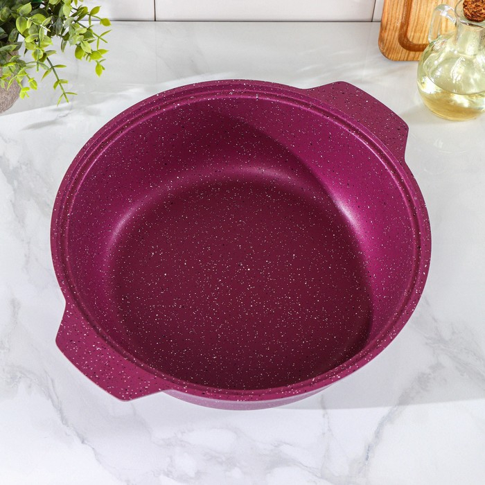 Кастрюля-жаровня Trendy style, 3 л, d=26 см, h=8.5 см, антипригарное покрытие, цвет фиолетовый Кастрюля-жаровня Trendy style, 3 л, d=26 см, h=8.5 см, антипригарное покрытие, цвет фиолетовый