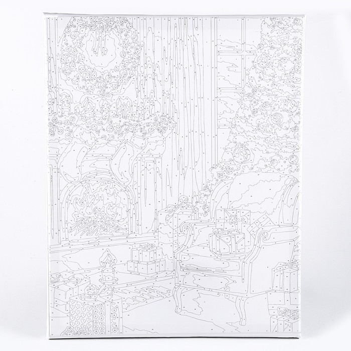 Картина по номерам на новый год на холсте с подрамником «уют», 40 × 50 см Картина по номерам на новый год на холсте с подрамником «уют», 40 × 50 см