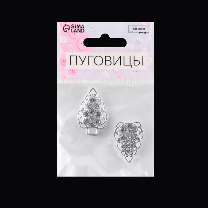 Декоративная застёжка, 6 × 2 см, цвет серебряный Декоративная застёжка, 6 × 2 см, цвет серебряный