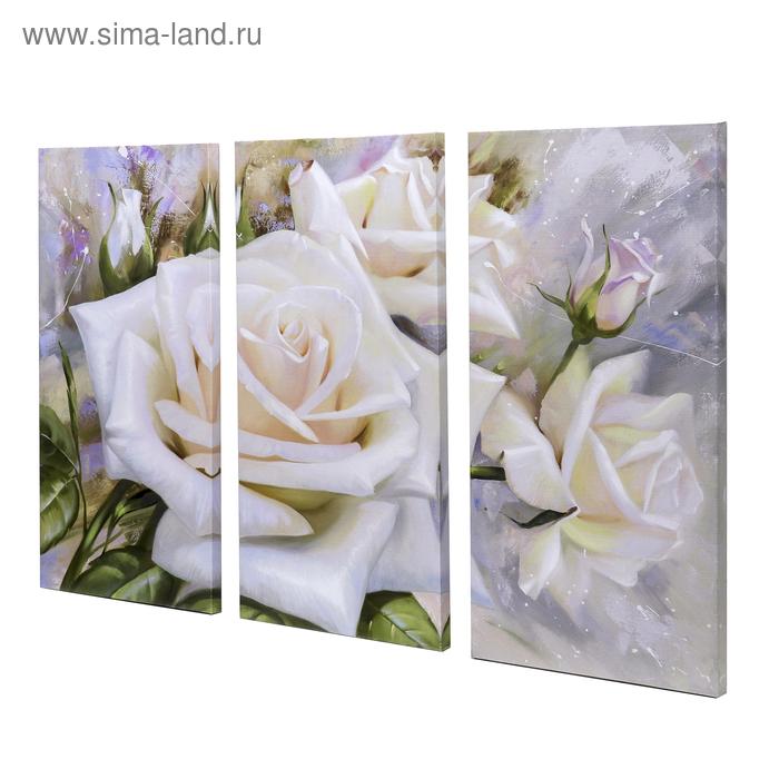 Картина модульная на подрамнике  Картина модульная на подрамнике "Розы" 99x65 см. (3-33х65)