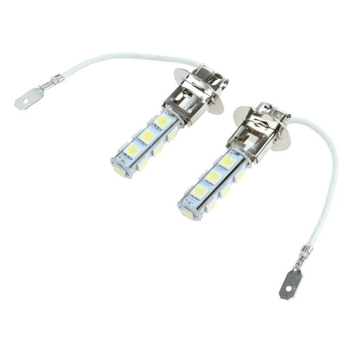 Автолампа светодиодная H3, 12 В, 13 SMD-5050, 2 шт, белый Автолампа светодиодная H3, 12 В, 13 SMD-5050, 2 шт, белый