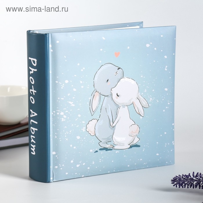 Фотоальбом на 200 фото Фотоальбом на 200 фото "Зайки" 10X15 см, бум.карм.с мемо