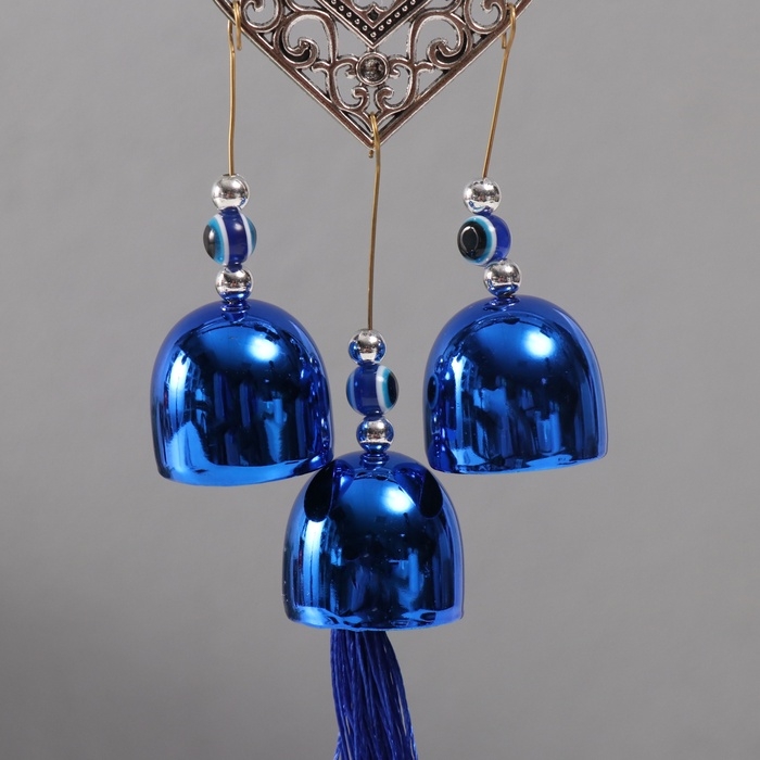 Музыка ветра металл от сглаза Музыка ветра металл от сглаза "Ажурное сердце" 5 колокольчиков 5,5х45 см