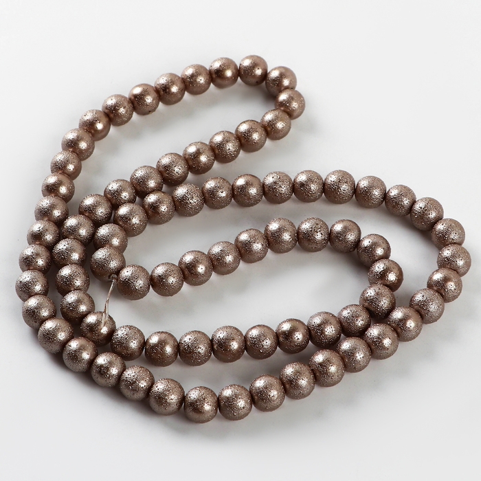 Бусины из стекла, набор 78 шт., размер 1 шт. — 10 мм, цвет коричневый