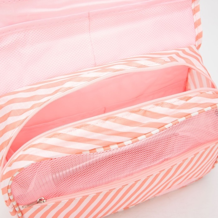 Косметичка-несессер на липучках, с ручкой, с крючком, с ручкой, цвет розовый Косметичка-несессер на липучках, с ручкой, с крючком, с ручкой, цвет розовый