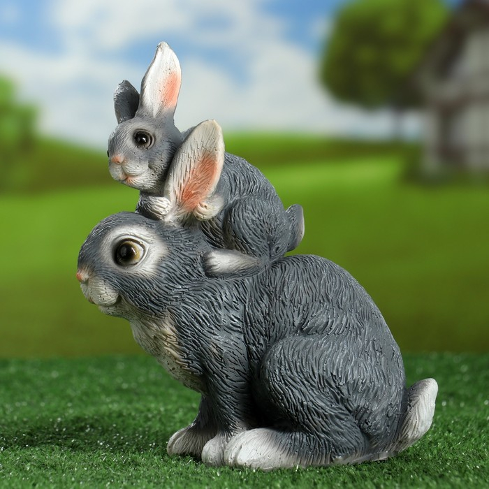 Садовая фигура  Садовая фигура "Зайчата" 20х18см