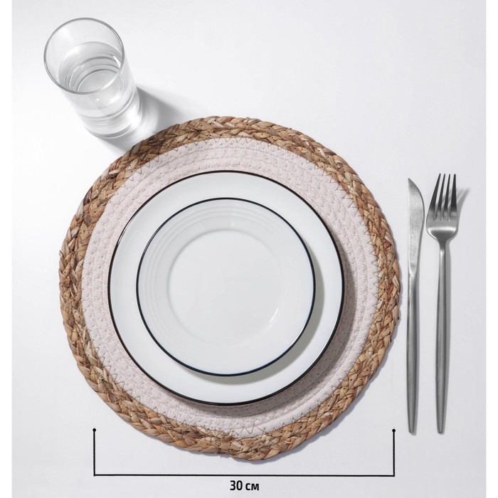 Салфетка сервировочная на стол Доляна «Мэг», 30×30 см, цвет белый Салфетка сервировочная на стол Доляна «Мэг», 30×30 см, цвет белый