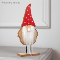 Светодиодная фигура «Дед Мороз» 9 × 25 × 6 см, дерево, батарейки CR2032 (в комплекте), свечение тёплое белое