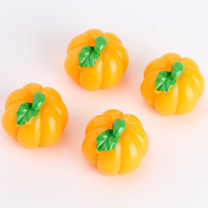 Миниатюра кукольная «Тыква», набор 4 шт., размер 1 шт. — 2 × 2,2 × 2 см