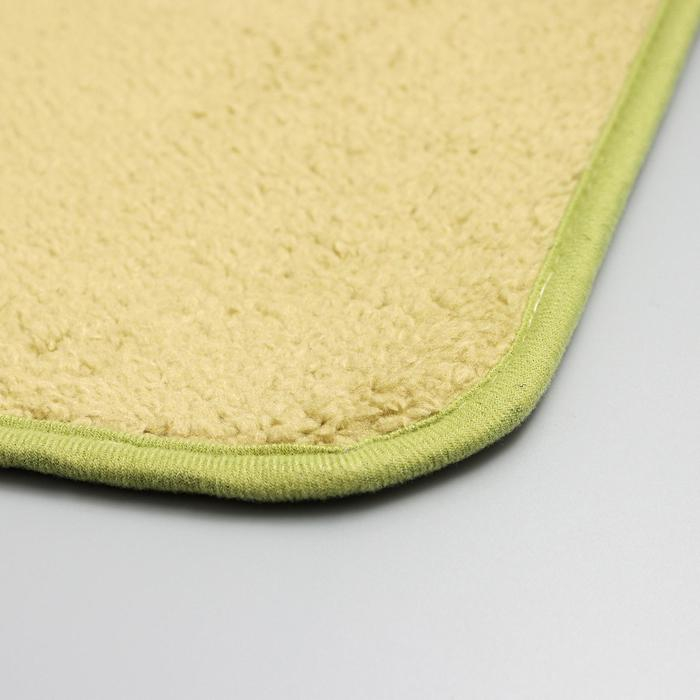 Коврик для дома Доляна «Нина», 50×80 см, цвет зелёный