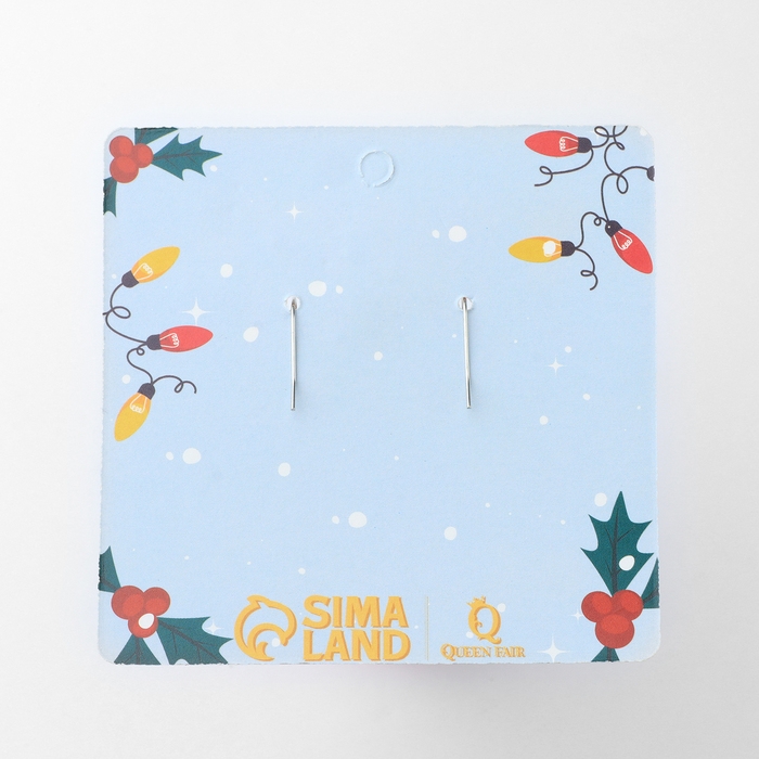 Новый год! Серьги «Новогодние» висячие, снежинка на цепочке, цвет красно-зелёный в серебре Новый год! Серьги «Новогодние» висячие, снежинка на цепочке, цвет красно-зелёный в серебре