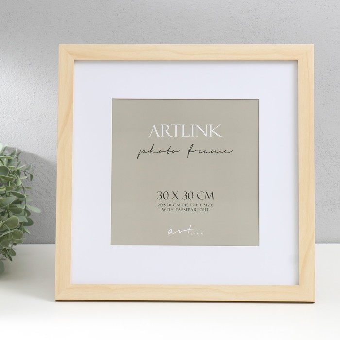 Фоторамка МДФ Фоторамка МДФ "Ellis" 30х30 см, с паспарту, натуральный 76719