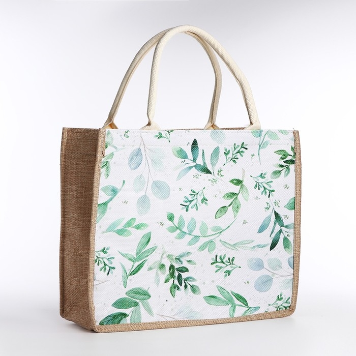 Шопер без застёжки, цвет бежевый/разноцветный Шопер без застёжки, цвет бежевый/разноцветный