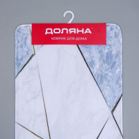 Коврик для ванной и туалета Доляна «Мрамор», 45×120 см