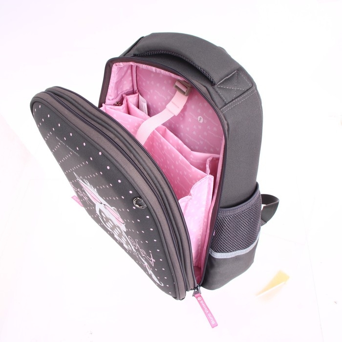 Рюкзак каркасный 36 х 28 х 17 см, + пенал, Bruno Visconti Рюкзак каркасный 36 х 28 х 17 см, + пенал, Bruno Visconti "Кошечка на прогулке"