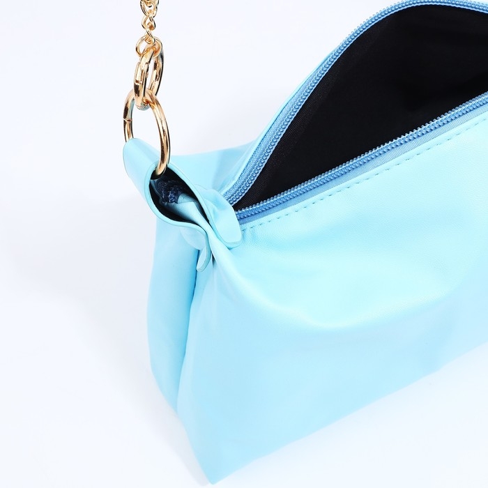 Сумка-багет на молнии, цвет голубой Сумка-багет на молнии, цвет голубой