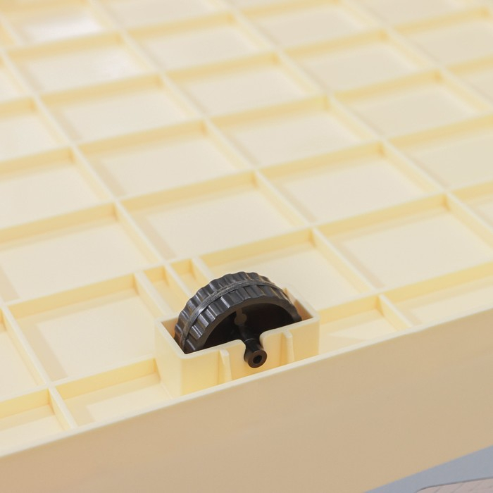 Контейнер для хранения с крышкой 50 л, 59×39×32 см, на колёсиках, цвет слоновая кость Контейнер для хранения с крышкой 50 л, 59×39×32 см, на колёсиках, цвет слоновая кость