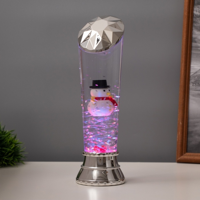 Лава лампа «Снеговик» LED 3хААА, USB серебро 6,5х8х23,7см Лава лампа «Снеговик» LED 3хААА, USB серебро 6,5х8х23,7см
