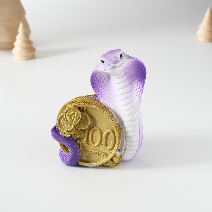 Копилка полистоун Копилка полистоун "Кобра с монетой" МИКС 8,5х6,5х10,5 см