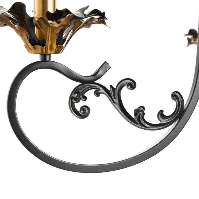 Люстра Люстра "Мэдфи" 3хЕ14 40Вт черно-золотой 55х70х55 см BayerLux