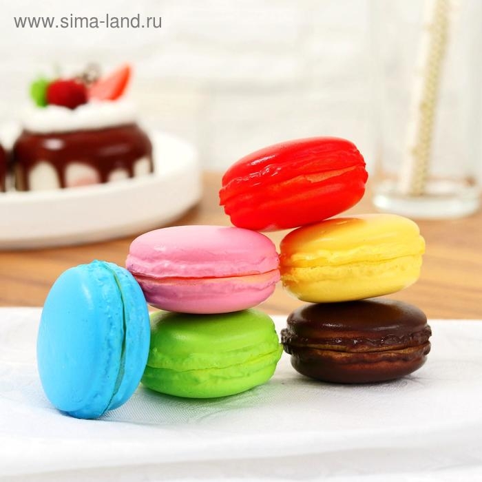 Муляж Муляж "Макаруны" 5х5 см, микс