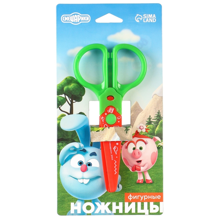 Ножницы фигурные пластиковые, 12.5 см, Смешарики Ножницы фигурные пластиковые, 12.5 см, Смешарики