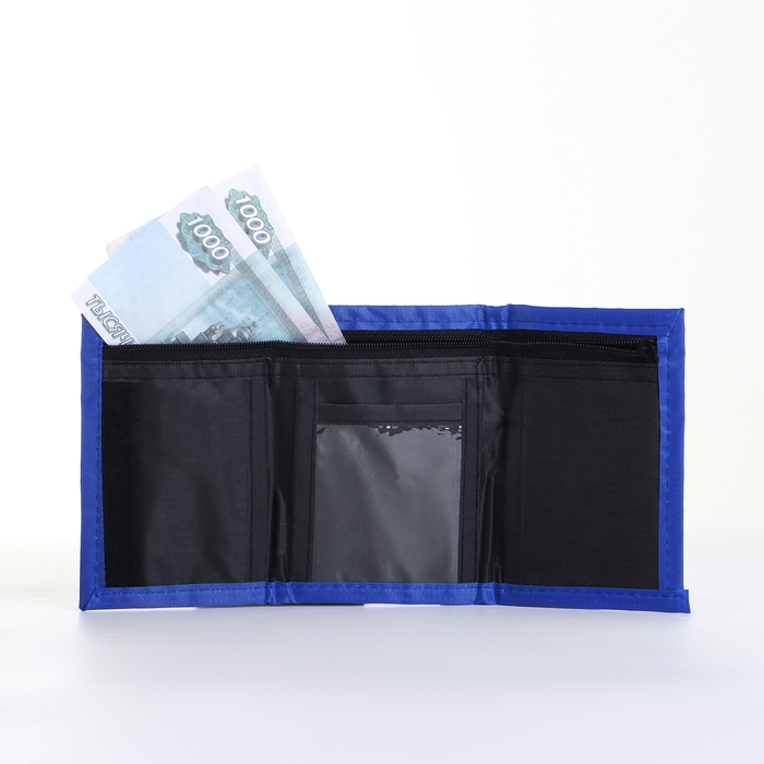 Кошелёк детский на липучке &laquo;Выбражулька&raquo;, цвет голубой