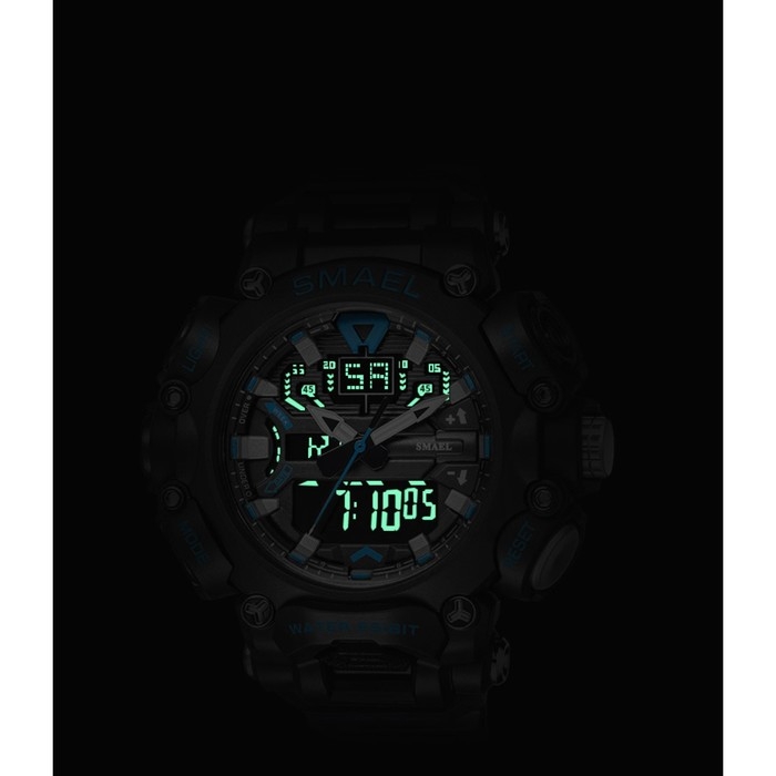 Часы наручные электронные, с будильником, d-6.1 см, ремешок l-26 см, 5 ATM, черный ремешок Часы наручные электронные, с будильником, d-6.1 см, ремешок l-26 см, 5 ATM, черный ремешок