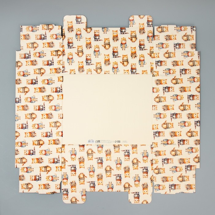 Коробка подарочная складная, упаковка, «Милые котики», 31 х 25.5 х 16 см